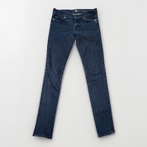 7 for All Mankind Gwenevere Ankle Skinny Jeans Size 26x29 Dark Wash High Rise